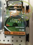 Carp Expert Snag Proof Vorfachschnur Moos Green 25lb 10m